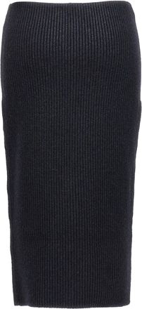Tom Ford Ribbed Wool Skirt - Black