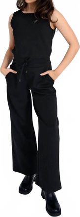 RD Style Juniva Soft Knit Sleeveless Jumpsuit In Black