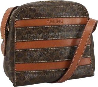 Celine Pre-owned Cross Body Bags, female, Brown, Size: ONE SIZE Pre-owned Leather Cross Body Bag