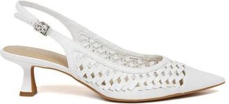 Michael Kors Amali Kitten Pump - Dames - Pumps - Wit - 38 EU - Schoenen