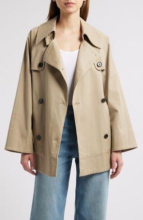 Rails Lucien Cotton Blend Short Trench Coat in Taupe at Nordstrom Rack, Size Xx-Small