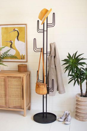 Kalalou Black Iron Cactus Coat Rack