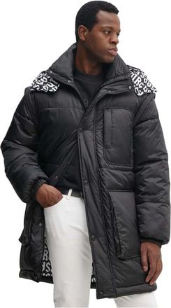 Versace Jeans Couture Gevulde Gewatteerde Jas - Heren - Winterjassen - Zwart - 2XL - Leer - Jassen