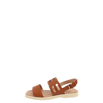 Hogan Flat Sandals, female, Brown, Size: 10 US Flat Sandals