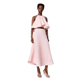 Stella McCartney Stella McCartney, Midi Skirts, female, Pink, Size: XS Silk Midi Skirt