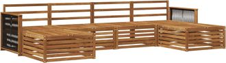vidaXL Conjunto De Sof&aacute;s De Exterior 6 Uds. Madera De Acacia S&oacute;lida Vidaxl