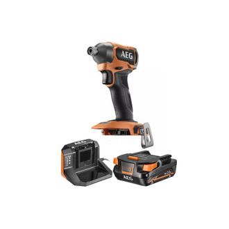 AEG Confezione Aeg Avvitatore A Impulsi Aeg - Bss18sbl2-0 - 18v Brushless - Subcompatto - 1 Batteria 2.0ah - 1 Caricatore
