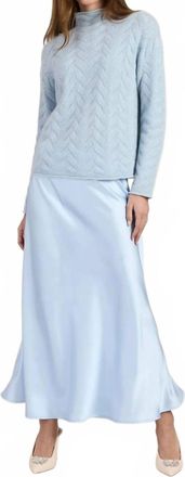 Tyler B&ouml;e Edie Charmeuse Skirt In Light Blue