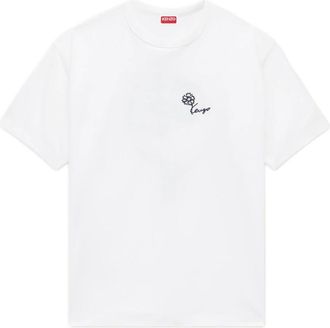 Kenzo Tulip T-shirt - Heren - T-shirts - Wit - S - Katoen - Tops