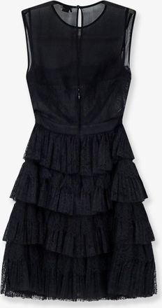 Elisabetta Franchi Womens Mini Lace Dress Black Viscose