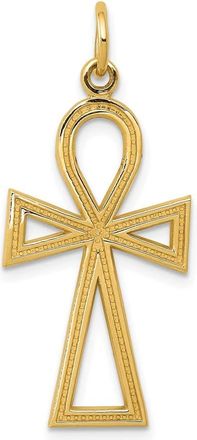 Diamond2Deal 10k Yellow Gold Ankh Cross Charm