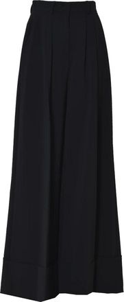 Moschino Stijlvolle zwarte wijde broek - Dames - Wijde Broeken - Zwart - M - Broeken