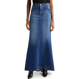 L'agence Kailani Mermaid Denim Maxi Skirt in Athos at Nordstrom Rack, Size 27