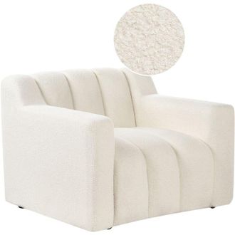 Beliani Armchair AGERUP Boucle Off-White