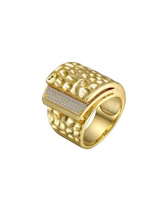 Rachel Glauber 14K Plated Cz Statement Ring