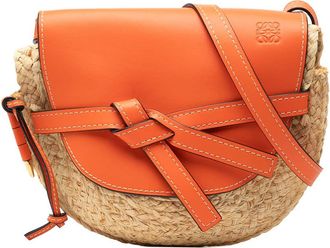 Loewe Pre-owned Loewe Medium Raffia Gate Crossbody Ladies 061851