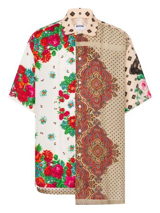 Moschino Patchwork Short-Sleeve Shirt With Floral