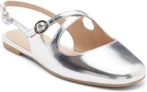 Stuart Weitzman Clover Slingback Mule in Silver at Nordstrom Rack, Size 5.5