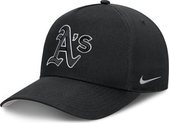 Nike Athletics Rise Nike Mens Dri-FIT MLB A-Frame Trucker Adjustable Hat in Black | NB1E0FBPFZ-HWD