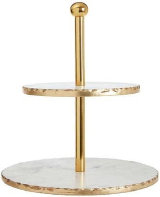 Fifty Five South Edles Etagere White Marble &oslash; 30 cm