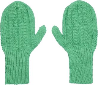 Americandreams Cotton Mittens - Dames - Handschoenen - Groen - ONE Size - Katoen - Accessoires