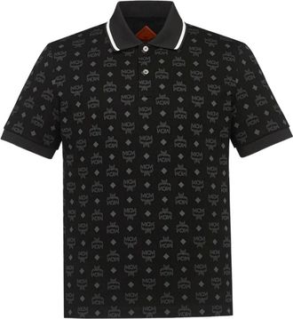 MCM Poloshirt met monogram - Zwart