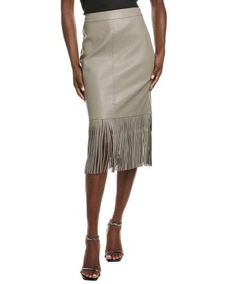 endless rose Fringe Pencil Midi Skirt