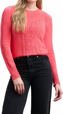 Hatley Womens Phoebe Sweater In Neon Melon