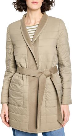Nic+Zoe Reversible Belted Coat in Pewter at Nordstrom, Size Xx-Large