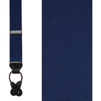 Trafalgar Store Phoenix 38mm Grosgrain Non Stretch Ribbon Button End Suspenders in Navy at Nordstrom