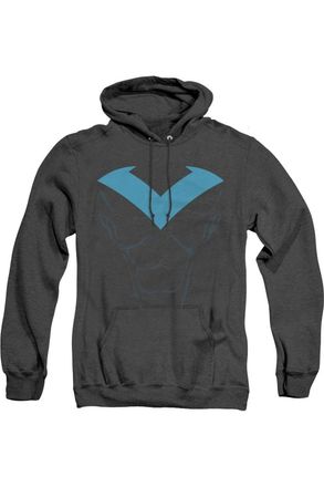 Gildan Batman Nightwing Uniform Adult Heather Hoodie / Hooded Sweatshirt