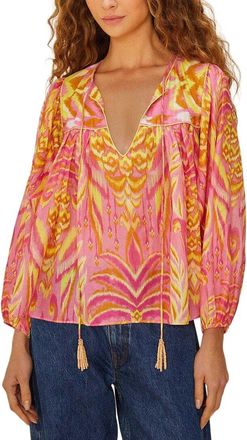 Farm Rio Pineapple Tapestry Pink Blouse