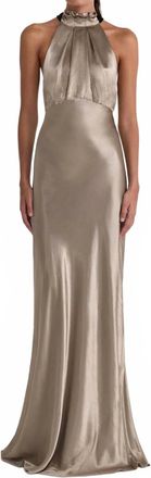 Saloni Michelle Dress In Gold