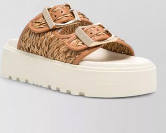 Casadei platform sandals open toe woven design