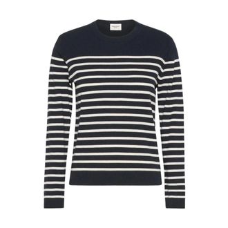 Max Mara Truien & Vesten, Dames, Veelkleurig, S, Wol, Wkdsicilia Gestreepte Trui met Ronde Hals