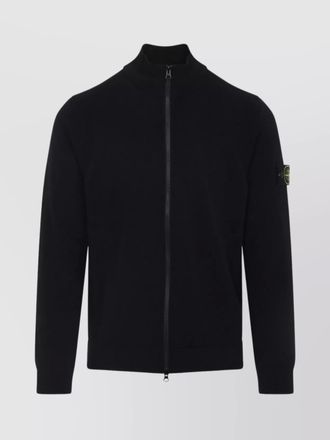 Stone Island sweater wool blend standing collar