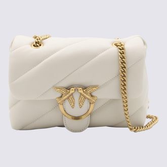 Pinko White Leather Shoulder Bag