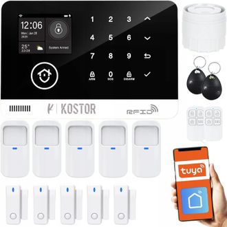 OEM Sistema De Alarma Inal&aacute;mbrico Gsm Y Wlan Kostor Serie Sad005d Con Aplicaci&oacute;n Tuya