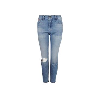 Tommy Hilfiger Izzy High Rise Slim Jeans - Dames - Jeans - Blauw - Maat: W28 Katoen