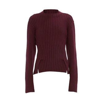 Victoria Beckham Truien & Vesten, Dames, Paars, XS, Round-neck Truien