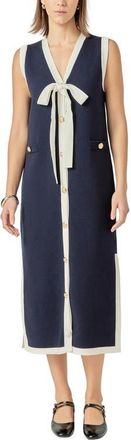 English Factory Sleeveless Sweater Dress in Navy/white at Nordstrom, Size X-Small