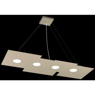Top-Light Lampadario moderno top light plate 1129 s4 r gx53 led metallo monoemissione sospensione, finitura metallo sabbia