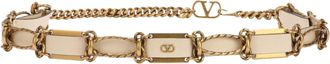 Valentino Chain-Link Leather Belt