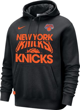 Nike New York Knicks Club Courtside Nike Mens NBA Pullover Hoodie in Black | FZ7697-010