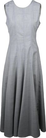 Department Five Mabel Grey Flared Virgin Wool-Blend Midi Dress