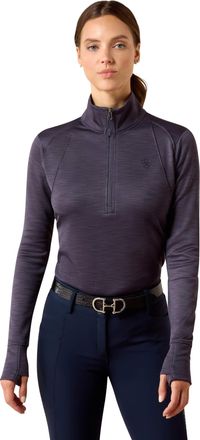 Ariat Womens Team EQ 1/2 Zip Pullover Top Long Sleeve in Odyssey Grey, Size 2X-Large, by Ariat