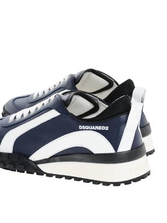 Dsquared2 Mens Legend Low-Top Logo Sneakers Blue Shoes >