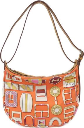 Herm&egrave;s Orange Poppy Silk Swift Leather Pouch (Pre-Owned)