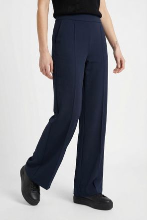 Comma Jogger Pants COMMA, Damen, Gr. 34, N-Gr, navy, Web, Obermaterial: 97% Polyester, 3% Elasthan, unifarben, regular fit lang, Hosen Jogger Pants, mit wei