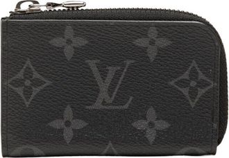 Louis Vuitton Black Coated/Waterproof Canvas Portemonnaie Jour Coin Case (Authentic Pre-Loved)